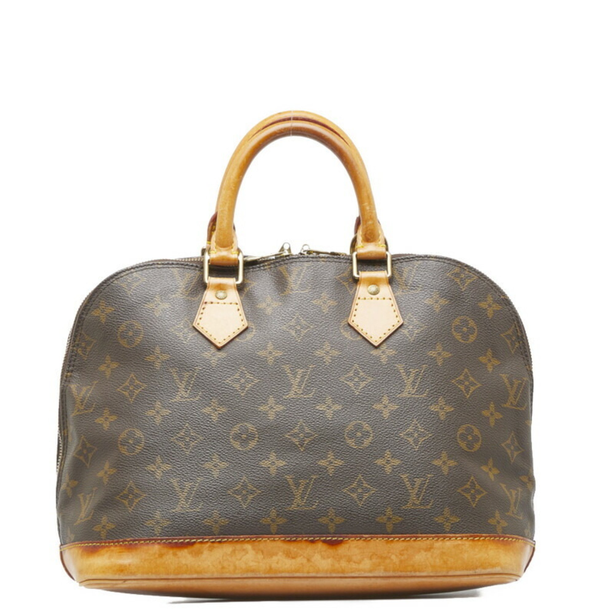 Louis Vuitton Monogram Alma Pm Handbag M51130 Brown Pvc Leather Ladies